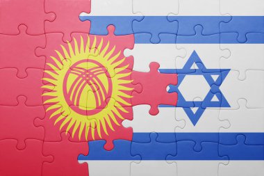 İsrail ve Kırgızistan ulusal bayrak ile bulmaca