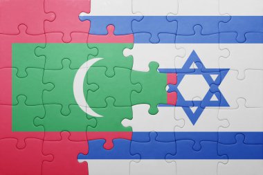 İsrail ve Maldivler ulusal bayrak ile bulmaca