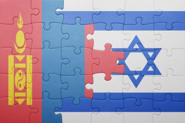 İsrail ve Moğolistan ulusal bayrak ile bulmaca