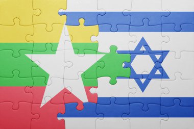 İsrail ve myanmar bayrağı ile bulmaca