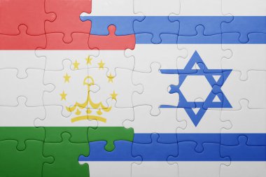 İsrail ve Tacikistan Ulusal bayrak ile bulmaca