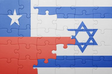 İsrail ve Şili ulusal bayrak ile bulmaca