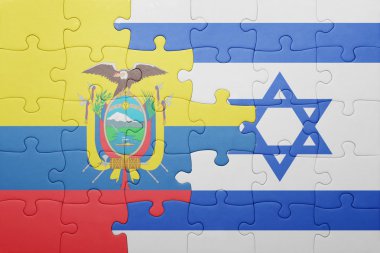 İsrail ve Ekvador ulusal bayrak ile bulmaca