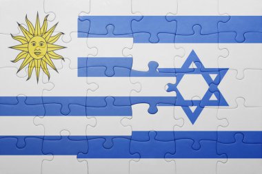 İsrail ve uruguay ulusal bayrak ile bulmaca