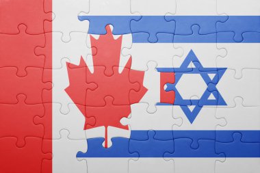 İsrail ve Kanada ulusal bayrak ile bulmaca