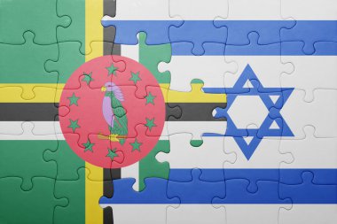 İsrail ve Dominika ulusal bayrak ile bulmaca