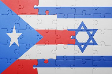 İsrail ve Porto Riko ulusal bayrak ile bulmaca