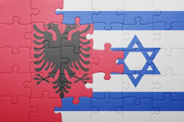 İsrail ve Arnavutluk ulusal bayrak ile bulmaca