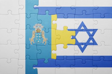 İsrail ve Kanarya Adaları ulusal bayrak ile bulmaca