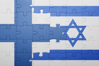 İsrail ve Finlandiya ulusal bayrak ile bulmaca