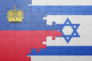 İsrail ve liechtenstein ulusal bayrak ile bulmaca