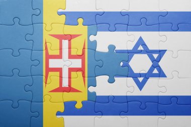 İsrail ve madeira ulusal bayrak ile bulmaca