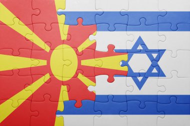 İsrail ve Makedonya ulusal bayrak ile bulmaca