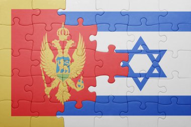 İsrail ve Karadağ ulusal bayrak ile bulmaca