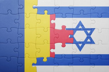 İsrail ve Romanya ulusal bayrak ile bulmaca