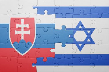 İsrail ve Slovakya ulusal bayrak ile bulmaca