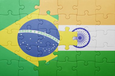 Brezilya ve Hindistan Ulusal bayrak ile bulmaca
