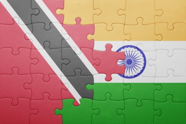trinidad ve tobago ve Hindistan Ulusal bayrak ile bulmaca