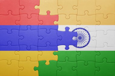 Ermenistan ve Türkiye ulusal bayrak ile bulmaca