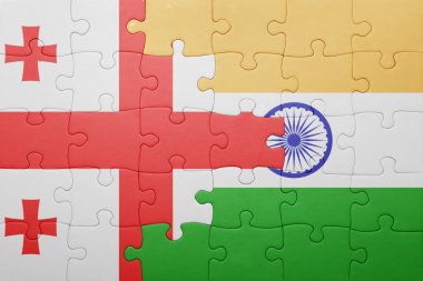 Gürcistan ve Türkiye ulusal bayrak ile bulmaca