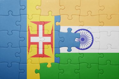 madeira ve Hindistan Ulusal bayrak ile bulmaca