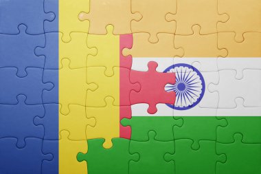 Romanya ve Hindistan Ulusal bayrak ile bulmaca