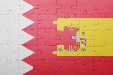 İspanya ve Bahreyn ulusal bayrak ile bulmaca