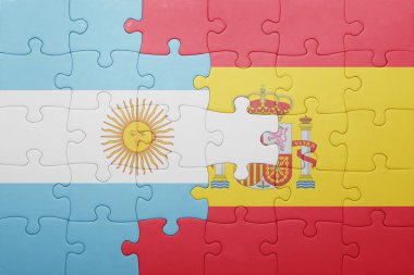 İspanya ve Arjantin ulusal bayrak ile bulmaca