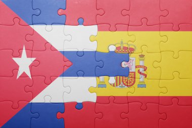 İspanya ve Küba ulusal bayrak ile bulmaca