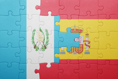 İspanya ve guatemala ulusal bayrak ile bulmaca