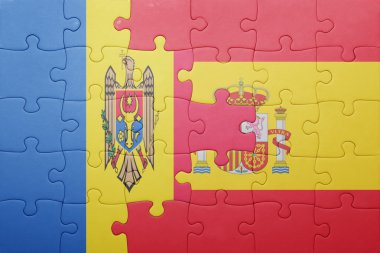 İspanya ve moldova ulusal bayrak ile bulmaca