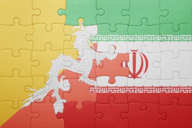 bhutan ve iran ulusal bayrak ile bulmaca