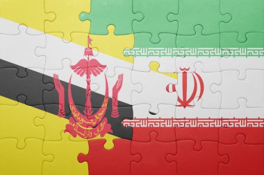 brunei ve iran ulusal bayrak ile bulmaca