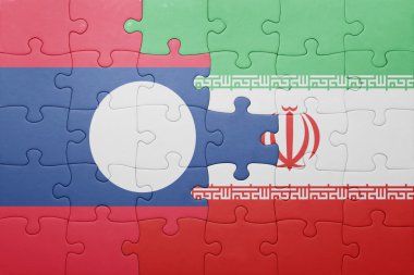 laos ve iran ulusal bayrak ile bulmaca