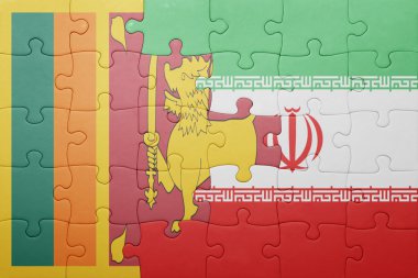 sri lanka ve iran ulusal bayrak ile bulmaca