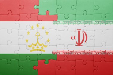 Tacikistan ve iran ulusal bayrak ile bulmaca