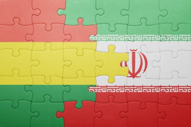 Bolivya ve iran ulusal bayrak ile bulmaca