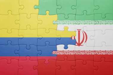Kolombiya ve iran ulusal bayrak ile bulmaca