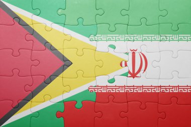 guyana ve iran ulusal bayrak ile bulmaca