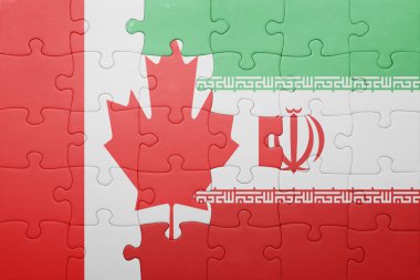 Türkiye ve iran ulusal bayrak ile bulmaca