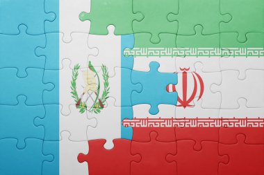 guatemala ve iran ulusal bayrak ile bulmaca