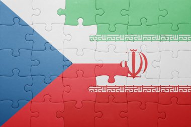 Çek Cumhuriyeti ve iran ulusal bayrak ile bulmaca