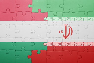 Macaristan ve iran ulusal bayrak ile bulmaca