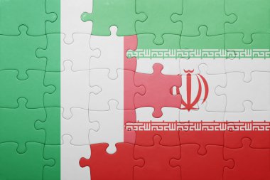 İtalya ve iran ulusal bayrak ile bulmaca