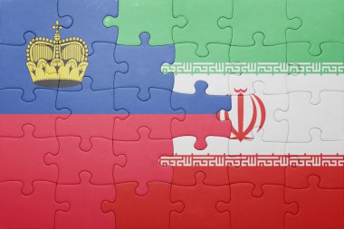 liechtenstein ve iran ulusal bayrak ile bulmaca
