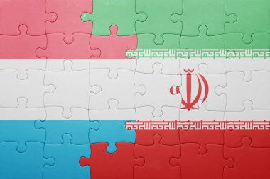 Lüksemburg ve iran ulusal bayrak ile bulmaca