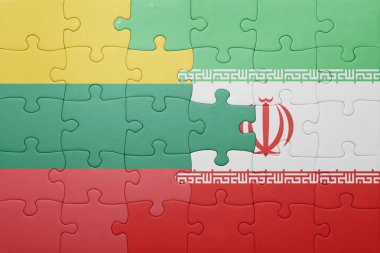 Litvanya ve iran ulusal bayrak ile bulmaca