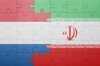 Hollanda ve iran ulusal bayrak ile bulmaca