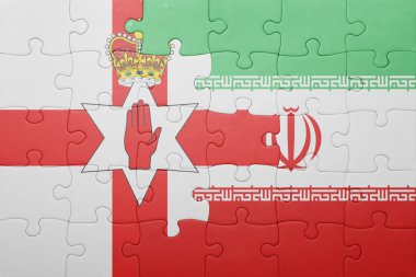 iran ve Kuzey İrlanda ulusal bayrak ile bulmaca