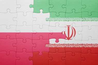 Polonya ve iran ulusal bayrak ile bulmaca